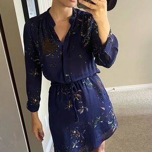 BABATON Bennett Dress Floral Navy Blue Dress